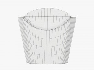 French Fries Fastfood Paper Box 01 3Dモデル