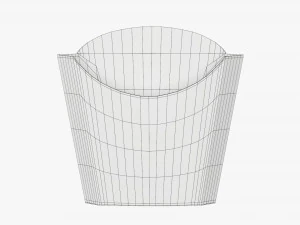 French Fries Fastfood Paper Box 01 3D Model