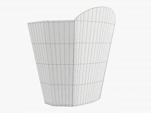 French Fries Fastfood Paper Box 01 3D Model