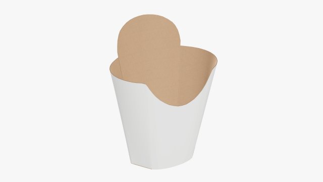 French Fries Fastfood Paper Box 02 Modelo 3D .c4d .max .obj .3ds .fbx .stl .blend 