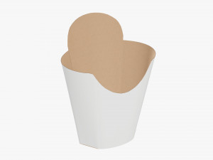 French Fries Fastfood Paper Box 02 Modelo 3D