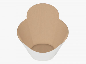 French Fries Fastfood Paper Box 02 Modelo 3D