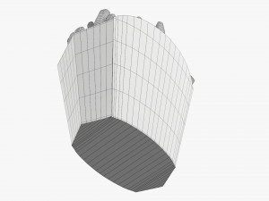 French Fries With Fastfood Paper Box 01 3D Model