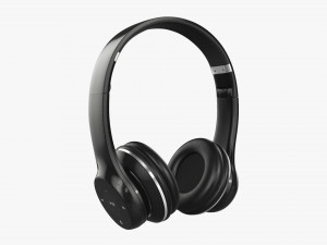 Headphones Bluetooth Black 3D Model