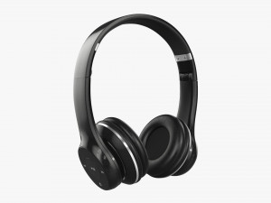 Headphones Bluetooth Black 3D 모델