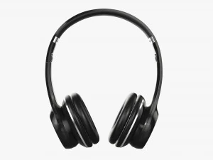 Headphones Bluetooth Black 3D Model