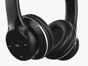 Headphones Bluetooth Black 3D Model