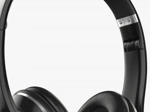 Headphones Bluetooth Black 3D Model