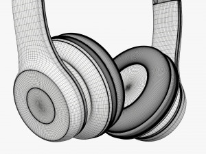Headphones Bluetooth Blue Modèle 3D