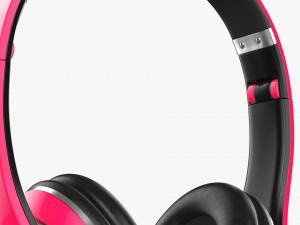 Headphones Bluetooth Red Model 3D