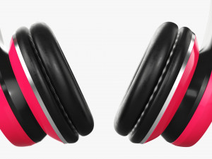 Headphones Bluetooth Red Model 3D