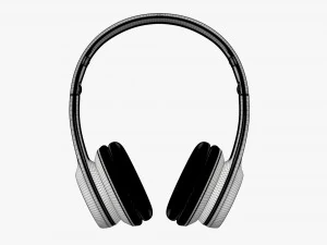 Headphones Bluetooth Red 3D Model