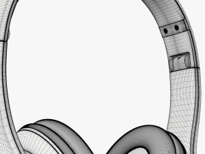 Headphones Bluetooth Red 3D Model
