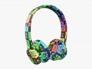 Headphones Bluetooth Red 3D Model