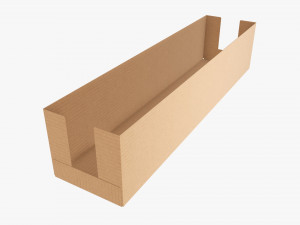 Long Shelf Tray Cardboard Box 3D 모델