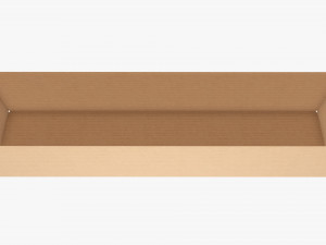 Long Shelf Tray Cardboard Box 3D Model