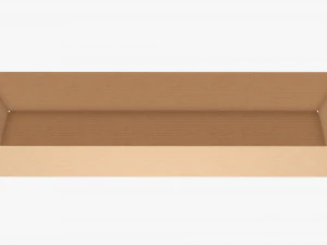 Long Shelf Tray Cardboard Box 3D Model