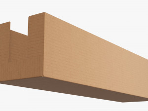 Long Shelf Tray Cardboard Box 3D Model