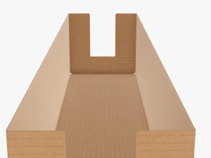 Long Shelf Tray Cardboard Box 3D Model
