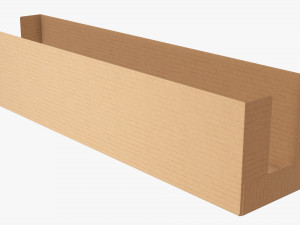 Long Shelf Tray Cardboard Box 3D Model