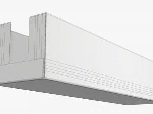 Long Shelf Tray Cardboard Box 3D Model