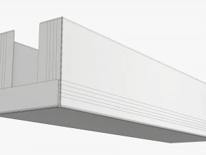 Long Shelf Tray Cardboard Box 3D Model
