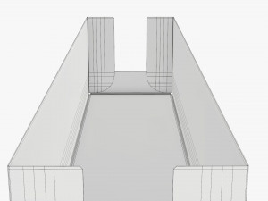 Long Shelf Tray Cardboard Box 3D Model