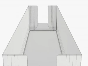 Long Shelf Tray Cardboard Box 3D Model