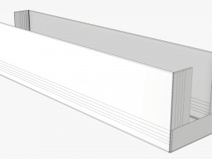 Long Shelf Tray Cardboard Box 3D Model
