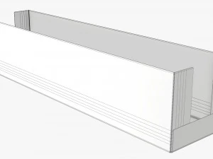 Long Shelf Tray Cardboard Box 3D Model