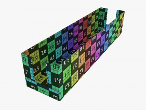 Long Shelf Tray Cardboard Box 3D Model
