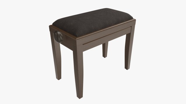 Piano Chair Model 3D .c4d .max .obj .3ds .fbx .stl .blend 