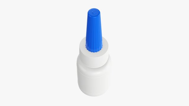 Plastic Bottle For Glue 3D Модель .c4d .max .obj .3ds .fbx .stl .blend 