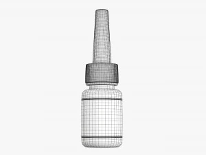 Plastic Bottle For Glue 3D Model