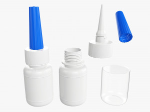 Plastic Bottle For Glue 3D Модель