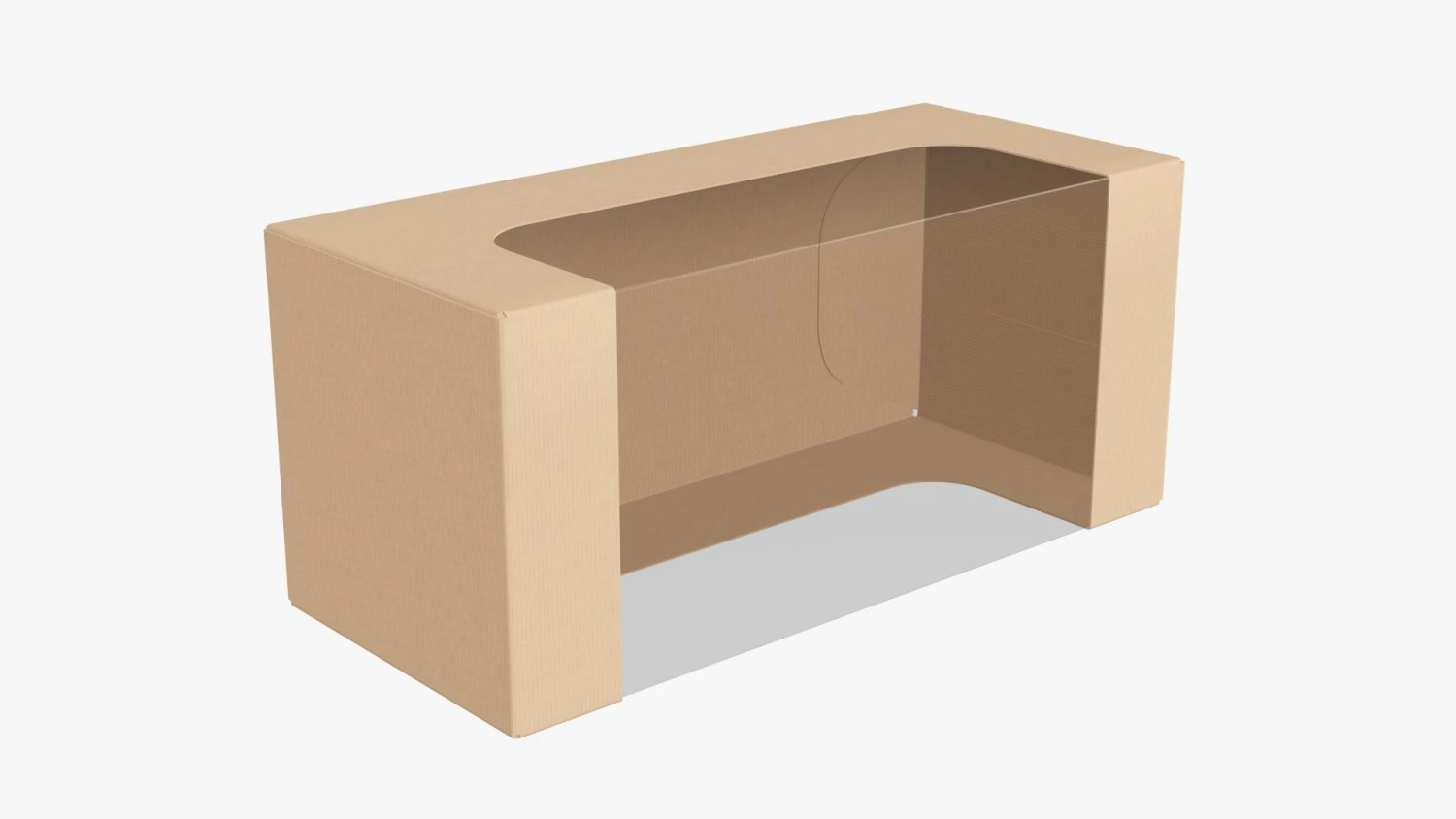 Retail Cardboard Display Box 05 3D Model .c4d .max .obj .3ds .fbx .stl .blend 