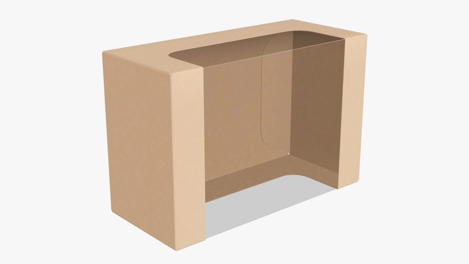 Retail Cardboard Display Box 06 3D Model .c4d .max .obj .3ds .fbx .stl .blend