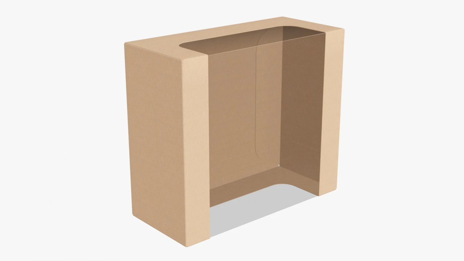 Retail Cardboard Display Box 07 3D Model .c4d .max .obj .3ds .fbx .stl .blend
