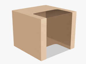 Retail Cardboard Display Box 08 Model 3D