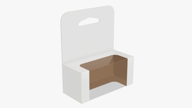 Retail Hanging Cardboard Display Box 01 3D Модель .c4d .max .obj .3ds .fbx .stl .blend 