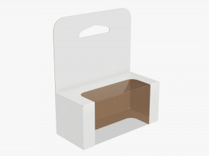 Retail Hanging Cardboard Display Box 01 Modelo 3D