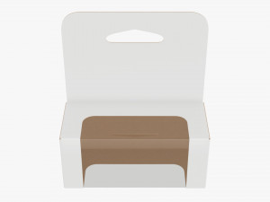 Retail Hanging Cardboard Display Box 01 3D Модель