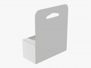 Retail Hanging Cardboard Display Box 01 3D Модель