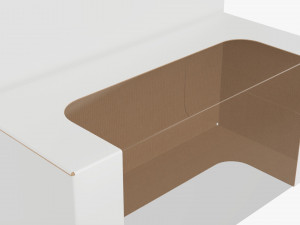 Retail Hanging Cardboard Display Box 01 3D Модель