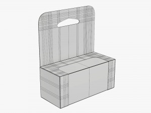 Retail Hanging Cardboard Display Box 01 3D Модель