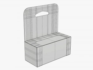 Retail Hanging Cardboard Display Box 01 3D Model