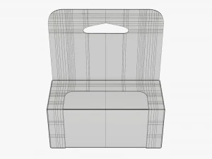 Retail Hanging Cardboard Display Box 01 3D Model