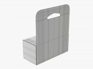 Retail Hanging Cardboard Display Box 01 3D Model
