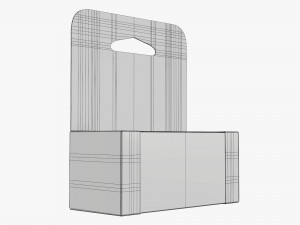 Retail Hanging Cardboard Display Box 01 3D Модель