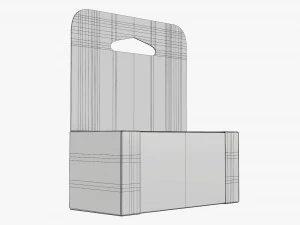 Retail Hanging Cardboard Display Box 01 3D Model